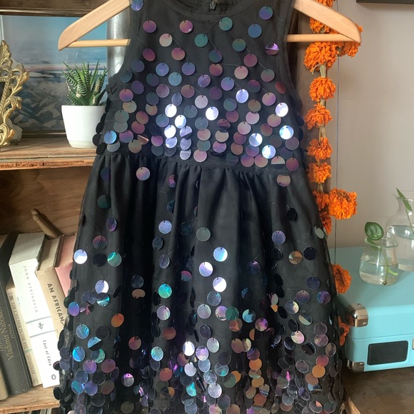Cat & Jack kids sequined dress - sz 6 - Picture 1 of 5